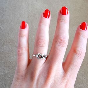 Sterling Silver Knot Ring Size 8